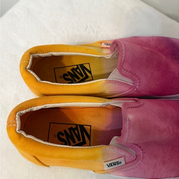 Vans Size 6 Classic Slip-On Pink Yellow Ombré - Picture 5 of 10